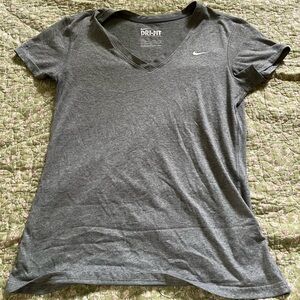 Grey women’s vneck Nike top